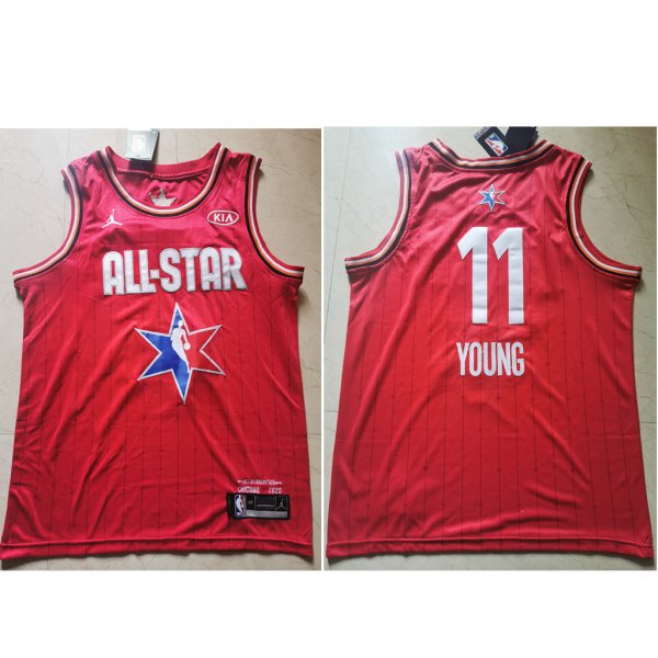 Men's Atlanta Hawks #11 Trae Young Red Jordan Brand 2020 All-Star Game Swingman Stitched NBA Jersey