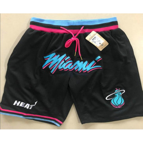 Men's Miami Heat Black 2020 Nike City Edition Just Don Shorts Swingman Shorts