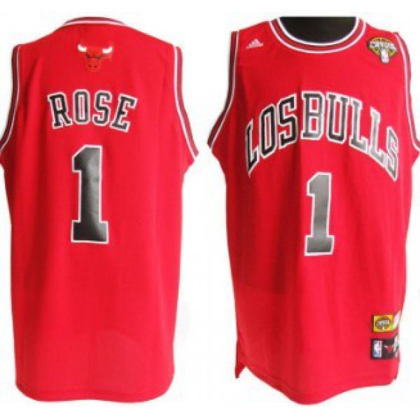 Chicago Bulls #1 Derrick Rose Latin Nights Revolution 30 Swingman Red Jersey