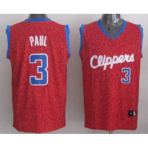 Los Angeles Clippers #3 Chris Paul Red Leopard Print Fashion Jersey