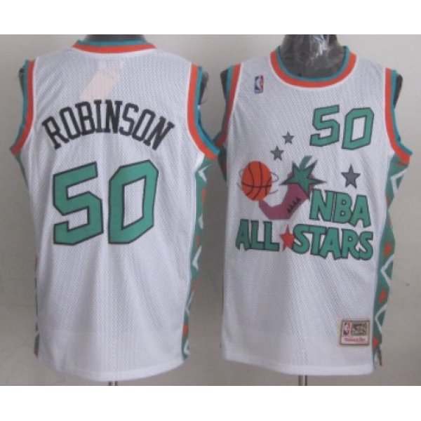 NBA 1996 All-Star #50 David Robinson White Swingman Throwback Jersey