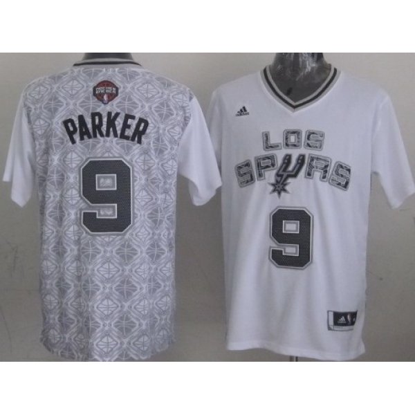 San Antonio Spurs #9 Tony Parker Revolution 30 Swingman 2014 Noche Latina White Jersey