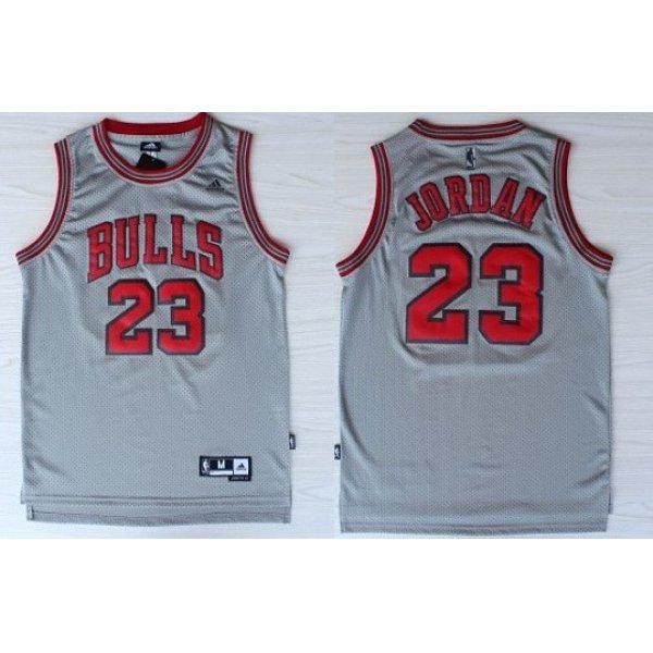 Chicago Bulls #23 Michael Jordan 2013 Gray Swingman Jersey