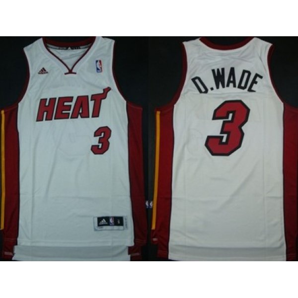 Miami Heat #3 D.Wade Revolution 30 Swingman White Jersey