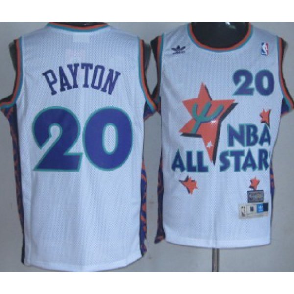 NBA 1995 All-Star #20 Gary Payton White Swingman Throwback Jersey