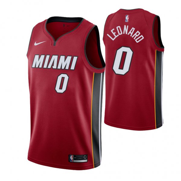 Nike Heat #0 Meyers Leonard Men's Statement Edition Red NBA Jersey