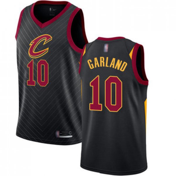 Cavaliers #10 Darius Garland Black Basketball Swingman Statement Edition Jersey
