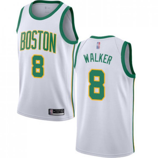 Celtics #8 Kemba Walker White Basketball Swingman City Edition 2018-19 Jersey