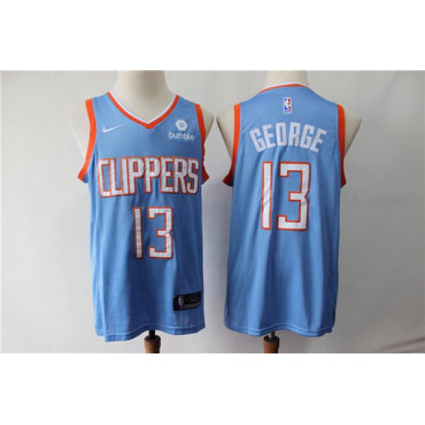 Clippers 13 Paul George Blue City Edition Nike Swingman Jersey