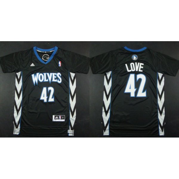 Minnesota Timberwolves #42 Kevin Love Revolution 30 Swingman 2014 Black Jersey