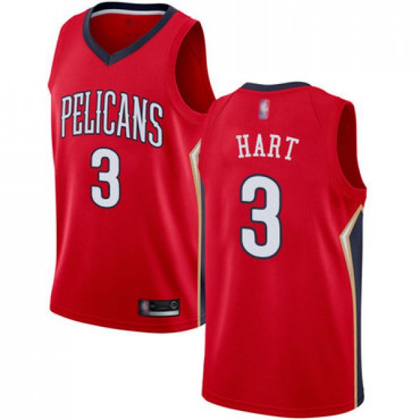 Pelicans #3 Josh Hart Red Basketball Swingman Statement Edition Jersey