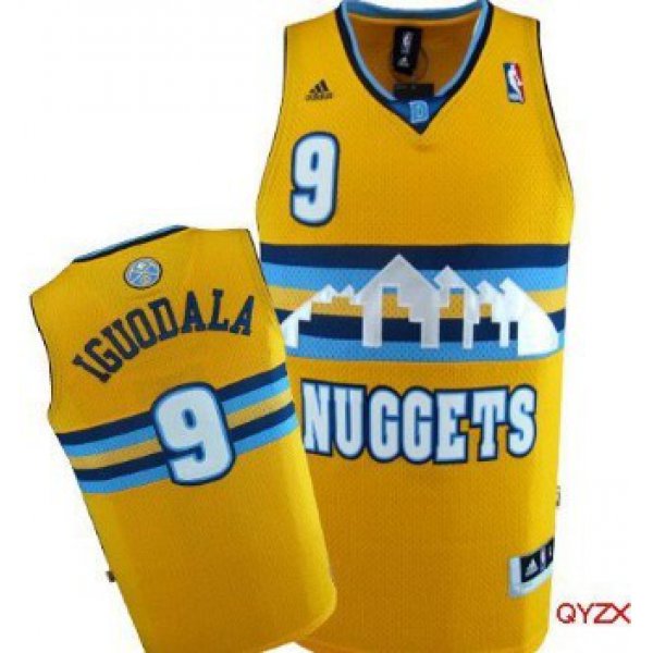 Denver Nuggets #9 Andre Iguodala Yellow Swingman Jersey