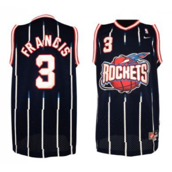 Houston Rocket #3 Steve Francis ABA Hardwood Classic Swingman Navy Blue Jersey