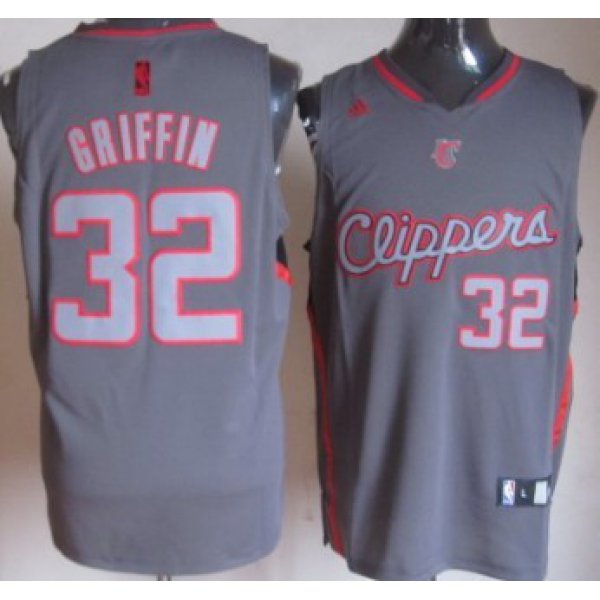 Los Angeles Clippers #32 Blake Griffin Gray Shadow Jersey