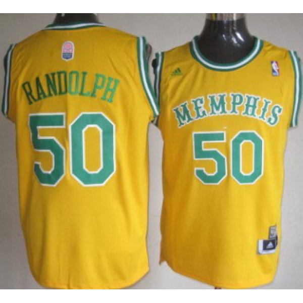 Memphis Grizzlies #50 Zach Randolph ABA Hardwood Classic Swingman Yellow Jersey