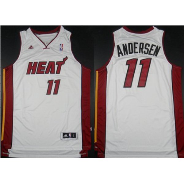 Miami Heat #11 Chris Andersen Revolution 30 Swingman White Jersey