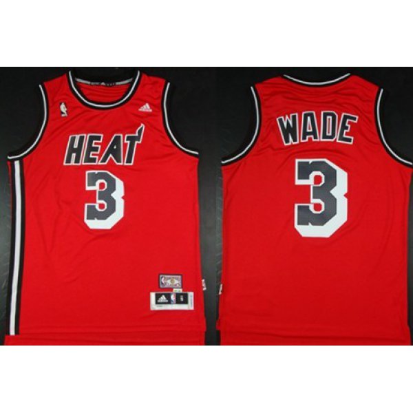 Miami Heat #3 Dwyane Wade ABA Hardwood Classics Swingman Red Jersey