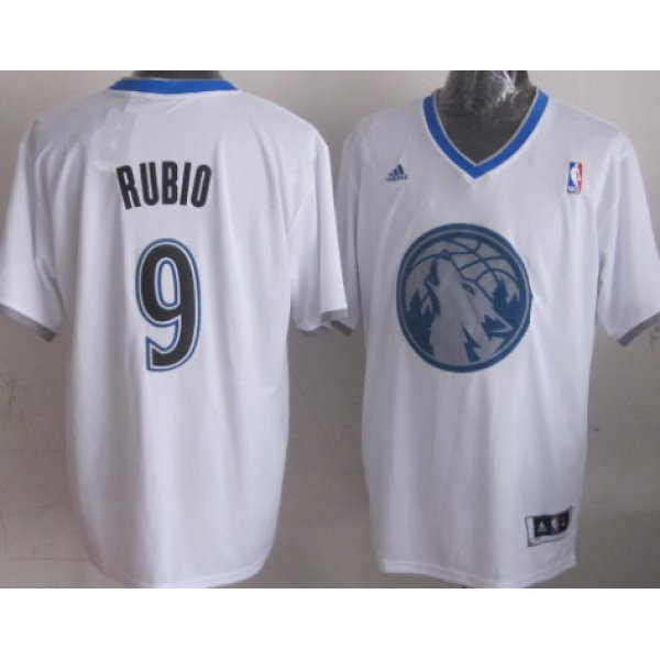 Minnesota Timberwolves #9 Ricky Rubio Revolution 30 Swingman 2013 Christmas Day White Jersey