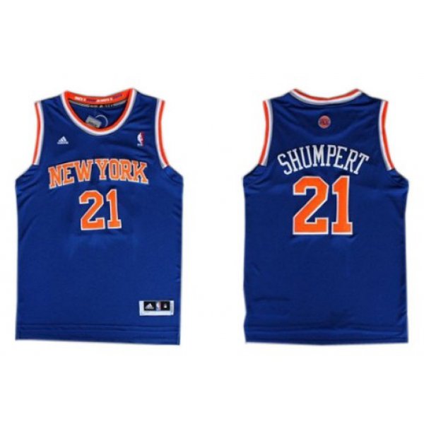 New York Knicks #21 Iman Shumpert Revolution 30 Swingman 2013 Blue Jersey