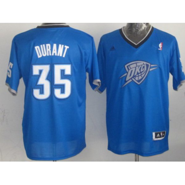 Oklahoma City Thunder #35 Kevin Durant Revolution 30 Swingman 2013 Christmas Day Blue Jersey