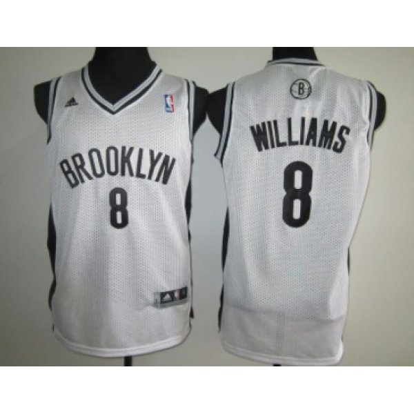 Brooklyn Nets #8 Deron Williams White Swingman Jersey