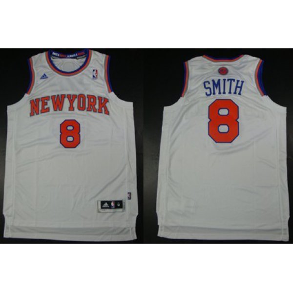 New York Knicks #8 J.R. Smith Revolution 30 Swingman 2013 White Jersey