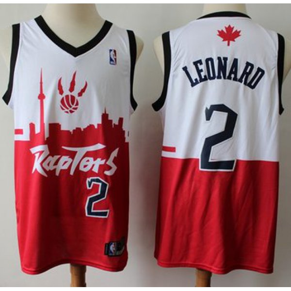 Raptors #2 Kawhi Leonard White Red Basketball Swingman City Edition Jersey