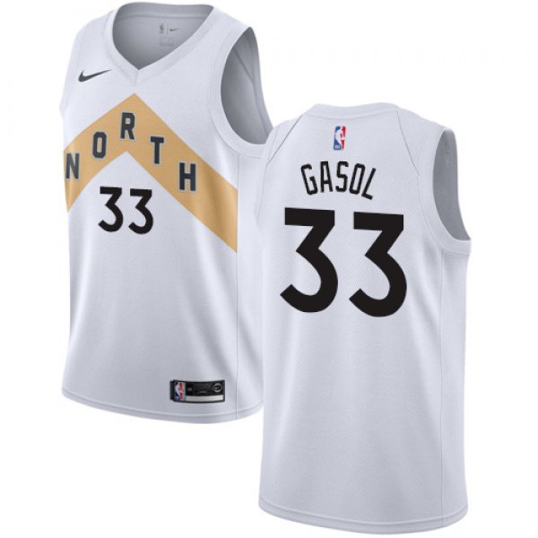 Raptors #33 Marc Gasol White Basketball Swingman City Edition 2018-19 Jersey