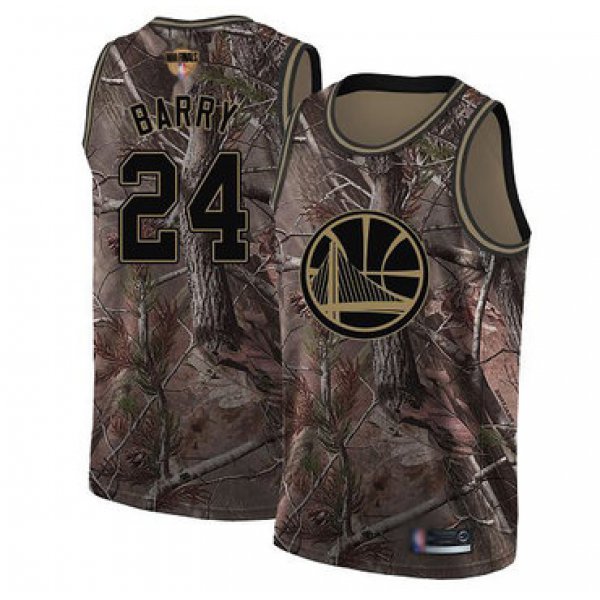 Warriors #24 Rick Barry Camo 2019 Finals Bound Basketball Swingman Realtree Collection Jersey