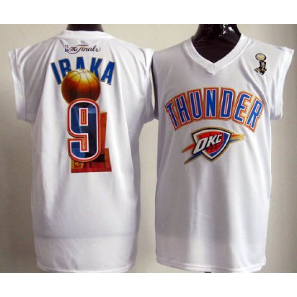 Oklahoma City Thunder #9 Serge Ibaka 2012 NBA Champions White Jersey