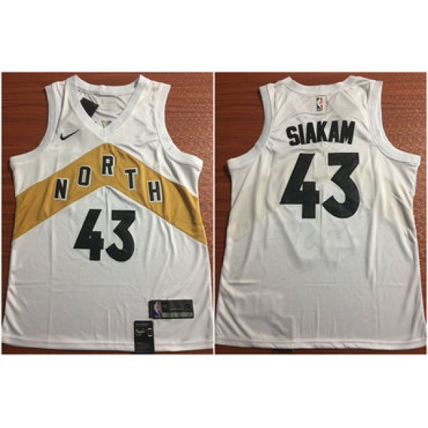 Toronto Raptors 43 Pascal Siakam White City Edition Nike Swingman Jersey