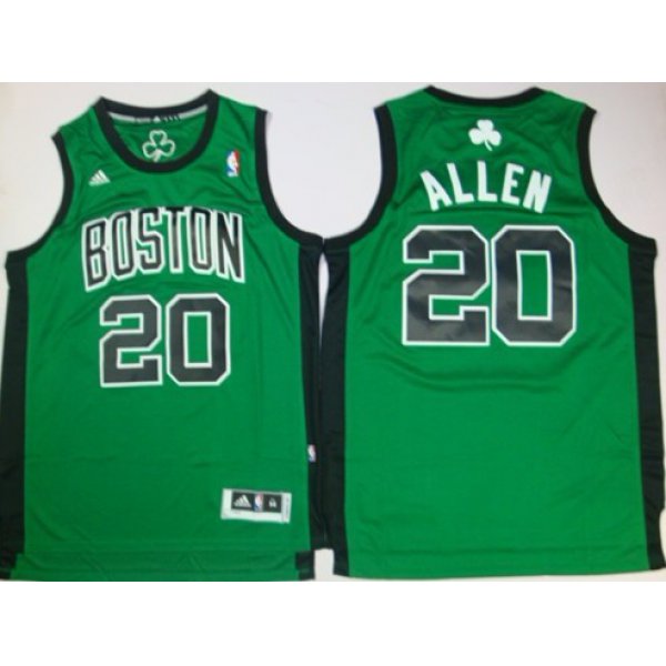 Boston Celtics #20 Ray Allen Revolution 30 Swingman Green With Black Jersey