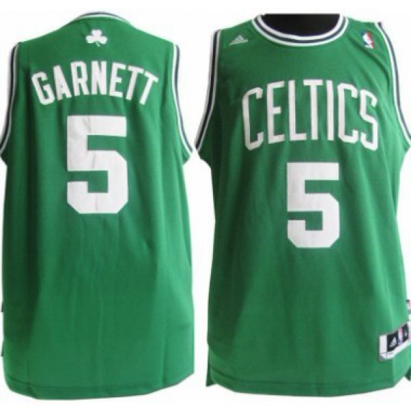 Boston Celtics #5 Kevin Garnett Revolution 30 Swingman Green Jersey