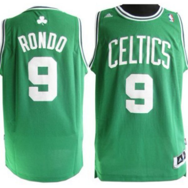 Boston Celtics #9 Rajon Rondo Revolution 30 Swingman Green Jersey