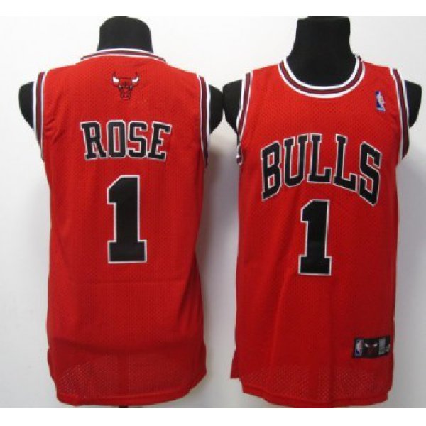 Chicago Bulls #1 Derrick Rose Red Swingman Jersey