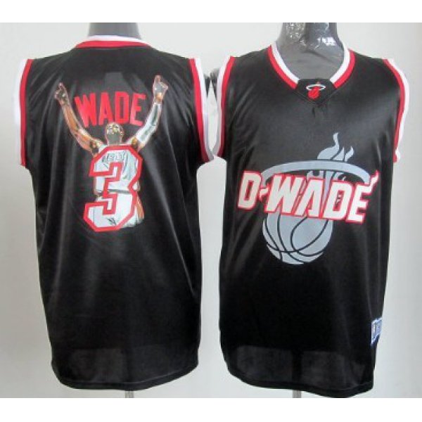 Miami Heat #3 Dwyane Wade Black Notorious Fashion Jersey