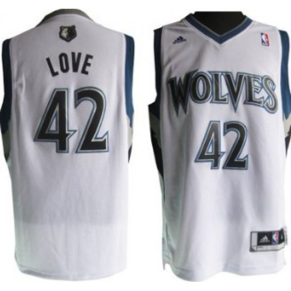 Minnesota Timberwolves #42 Kevin Love Revolution 30 Swingman White Jersey