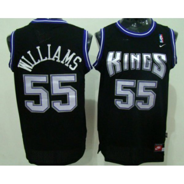 Sacramento Kings #55 Jason Williams Black Swingman Jersey