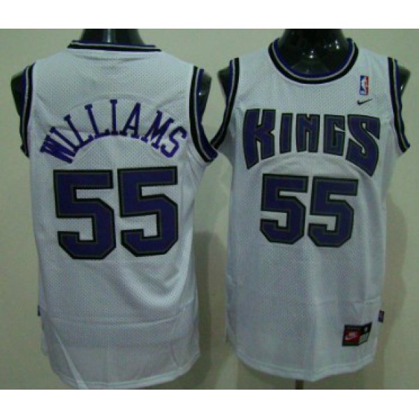 Sacramento Kings #55 Jason Williams White Swingman Jersey