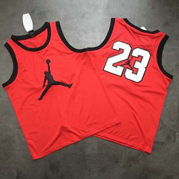 Chicago Bulls 23 Air Jordan Big Logo Swingman Red Jersey