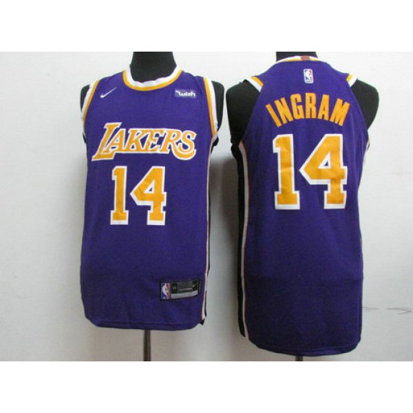 Lakers 14 Brandon Ingram Purple 2018-19 Nike Authentic Jersey