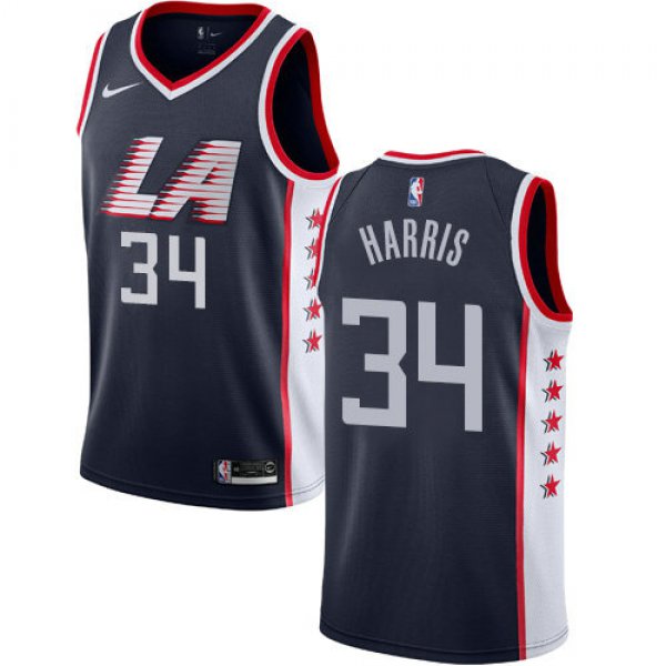 Men's Clippers 34 Tobias Harris Navy 2018-19 City Edition Nike Swingman Jersey