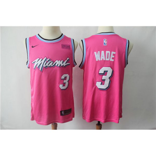 Men's Miami Heat #3 Dwyane Wade Nike 2018 NBA Earned Edition Swingman Jersey