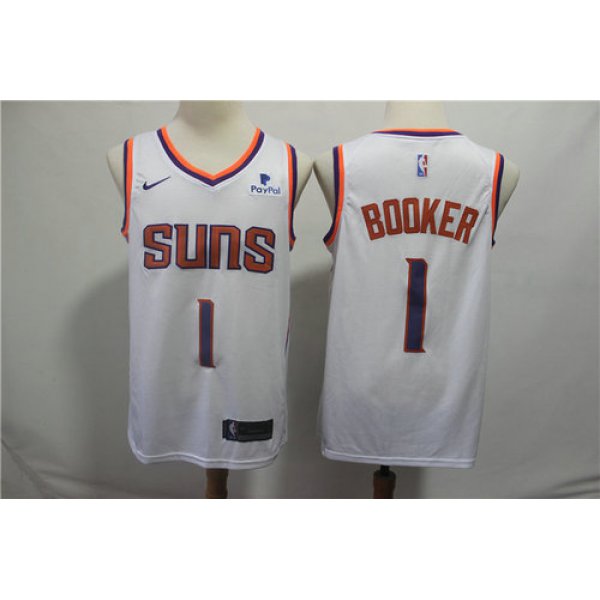 Men's Phoenix Suns Devin 1 Booker Nike White 2019 Swingman City Edition Jersey