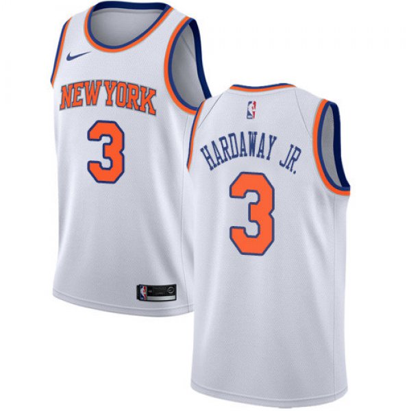 Nike Knicks #3 Tim Hardaway Jr. White NBA Swingman Association Edition Jersey