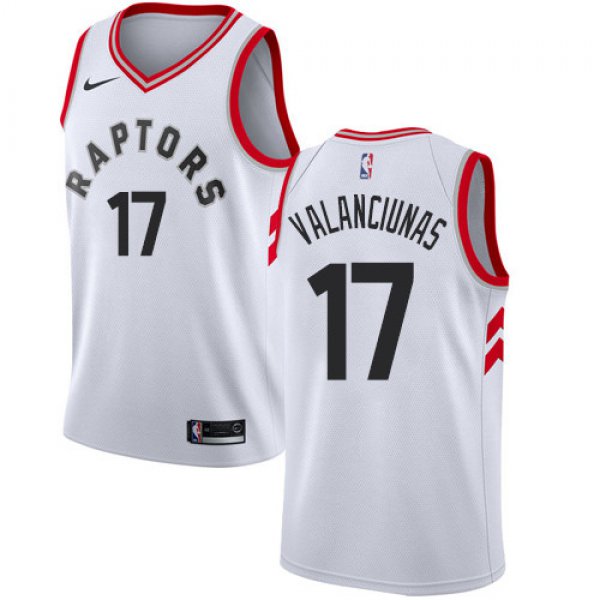 Nike Raptors #17 Jonas Valanciunas White NBA Swingman Association Edition Jersey