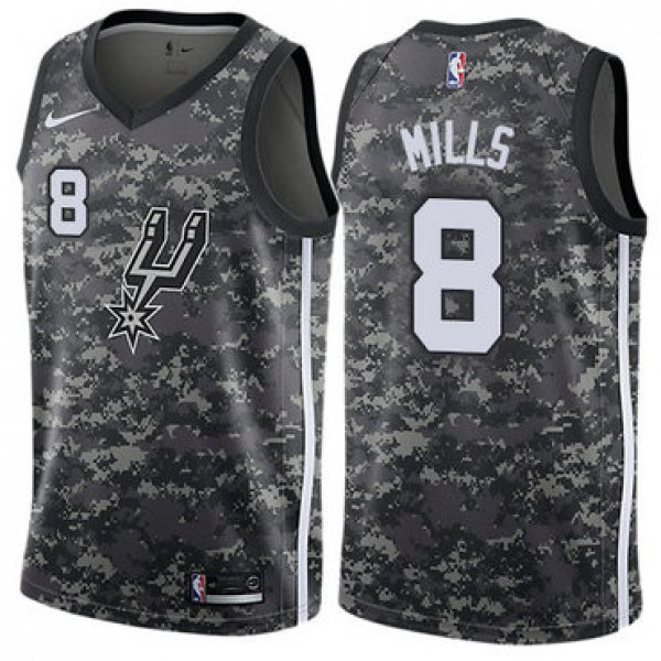Nike Spurs #8 Patty Mills Black NBA Swingman City Edition 2018-19 Jersey