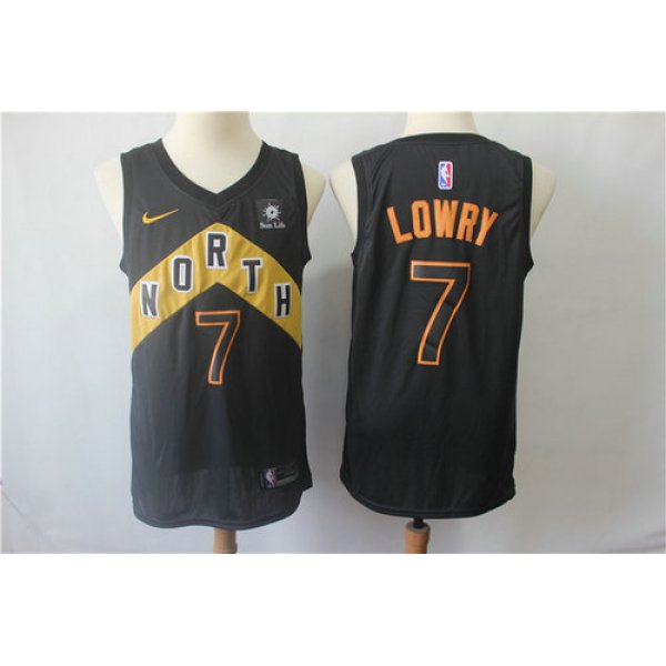 Raptors 7 Kyle Lowry Black City Edition Nike Swingman Jersey