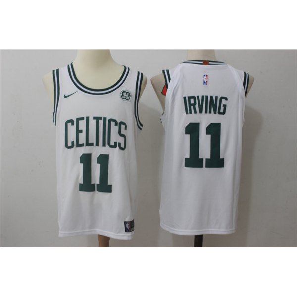 Men's Boston Celtics #11 Kyrie Irving White Stitched NBA Nike Revolution 30 Swingman Jersey