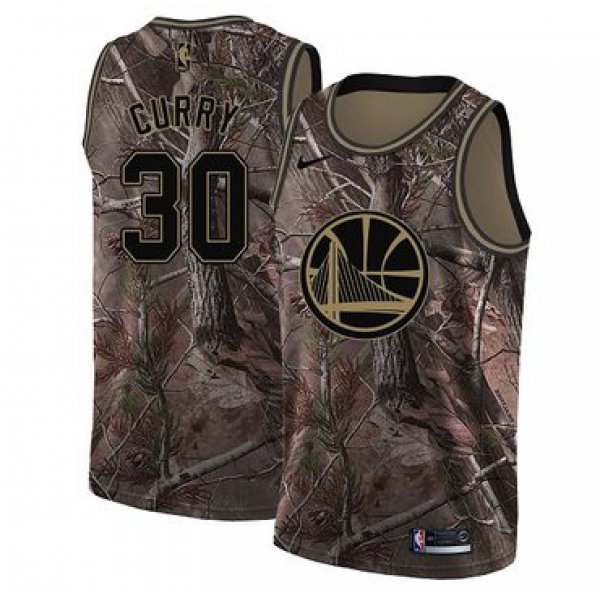 Nike Golden State Warriors #30 Stephen Curry Camo NBA Swingman Realtree Collection Jersey